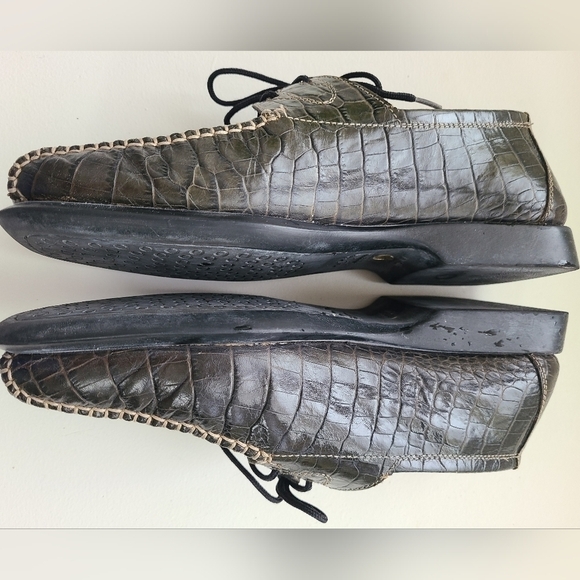 Bruno Magli dk green leather shoes size EU37, US unisex/men’s size 5 - Picture 4 of 10